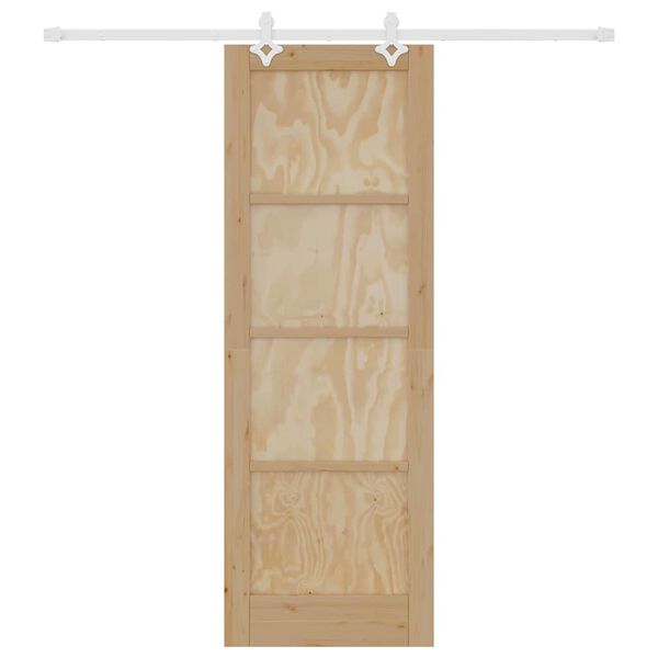 vidaXL Sliding Door Brown 73.5 x 211 cm Solid Pine Wood