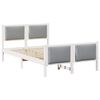 vidaXL Bed Frame with Headboard Light Grey 120 x 200 cm Fabric