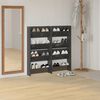 vidaXL Wall Shoe Cabinets 4 pcs High Gloss Grey 60x18x60 cm Engineered Wood