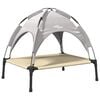 vidaXL Dog Bed 63 x 49.5 x 60 cm Steel Silver Grey
