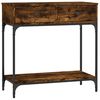 vidaXL Console Table Smoked Oak 75x34.5x75 cm Engineered Wood