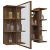 vidaXL Bathroom Mirror Cabinet Brown Oak 80x20.5x64 cm Engineered Wood