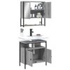 vidaXL 2 Piece Bathroom Furniture Set Grey Sonoma Engineered Wood