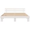vidaXL Bed Frame with Headboard White 180 x 200 cm Solid Pine Wood