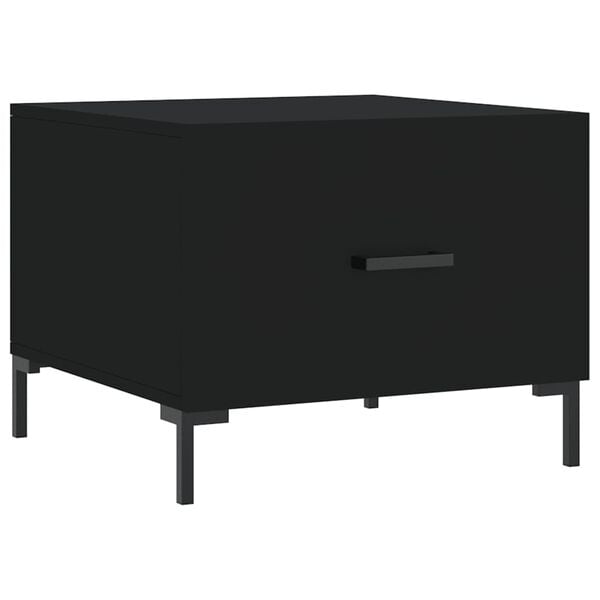 vidaXL Coffee Table Black 50x50x40 cm Engineered Wood