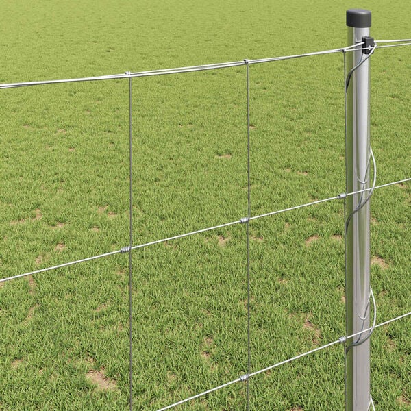 vidaXL Field Fence Grey 1.2 x 10 m Steel