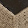 vidaXL Cushion Box with Storage Beige 50 x 50 x 50 cm Poly Rattan