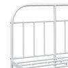 vidaXL Metal Bed Frame without Mattress with Footboard White 120x190cm