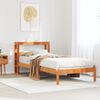 vidaXL Bed Frame with Headboard without Mattress Wax Brown 90x190 cm Single