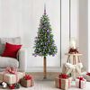 vidaXL Slim Christmas Tree Green 150 cm PVC and Solid Pine wood