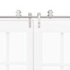 vidaXL Sliding Door Hardware Kit 183 cm Stainless Steel Silver