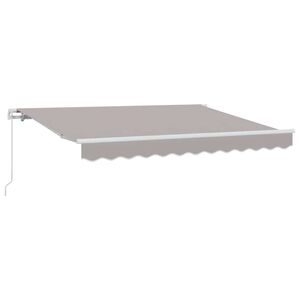 vidaXL Retractable Awning Light Grey 250 x 200 cm Fabric