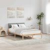 vidaXL Bed frame Brown and light grey 120 x 200 cm Solid pine wood