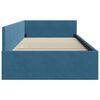 vidaXL Corner Bed Frame with Headboard Blue 80 cm x 200 cm Velvet
