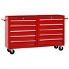 vidaXL Tool Trolley with 10 Drawers Steel Red (147175+147176)