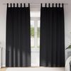 vidaXL Blackout Curtains with Rings 2 pcs Black 260 x 140 cm Polyester