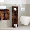 vidaXL Bathroom Cabinet with Roll Holder Smoked Oak 20.5x20x90 cm