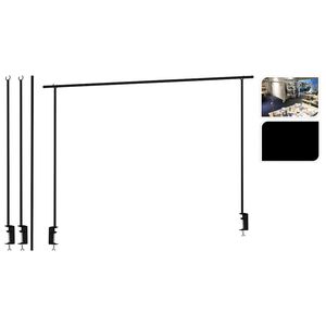 ProGarden Decoration Table Rod With Table Clamp Metal Black