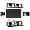 vidaXL TV Cabinet Set Wall-mounted 6 pcs Black oak Engineered Wood