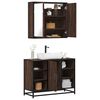 vidaXL 2 Piece Bathroom Furniture Set Brown Oak Engineered Wood
