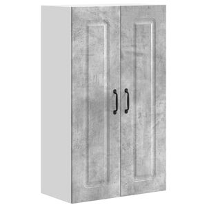vidaXL Kitchen Wall Cabinet with Shelf Concrete Grey 60 x 31 x 100 cm
