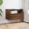 vidaXL Wall-mounted Bedside Cabinet Brown Oak 45x26x28.5 cm