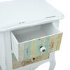 vidaXL Bedside Cabinet White and Brown 43x32x65 cm MDF