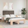 vidaXL Bed Frame with Upholstered Headboard Taupe 120 x 200 cm