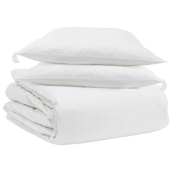 vidaXL Duvet Set with Pillow 3 pcs White Down Feather