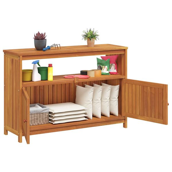 vidaXL Garden Console Table 110x35x75 cm Solid Wood Acacia