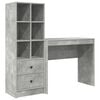 vidaXL Desk with Drawer with Shelf with Storage 2 pcs Concrete Grey