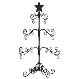 vidaXL Metal Christmas Tree Powder-coated Steel Black