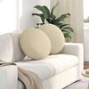vidaXL Seat Cushions 2 pcs Cream Ø50 x 19 cm Fabric