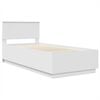 vidaXL Bed Frame with Headboard White 100 x 200 cm Engineered Wood