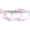 vidaXL Bed Frame Wax Brown 160 x 200 cm Solid Pine Wood