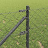vidaXL Fence Post Grey 25 x 0.6 m (40 x 40 mm mesh) Steel and PVC
