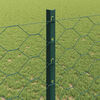 vidaXL Fence with Post Green 1.2 x 25 m Steel