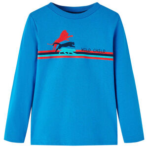 vidaXL Kids' T-shirt with Long Sleeves Cobalt Blue 104