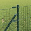 vidaXL Fence Post 7 pcs Green Steel