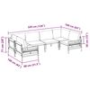 vidaXL Garden Sofa Set Anthracite Steel