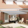 vidaXL Retractable Awning Anthracite and White 4.5x3 m Fabric&Aluminium