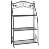 vidaXL Flower Rack Black 56x30x96 cm Steel