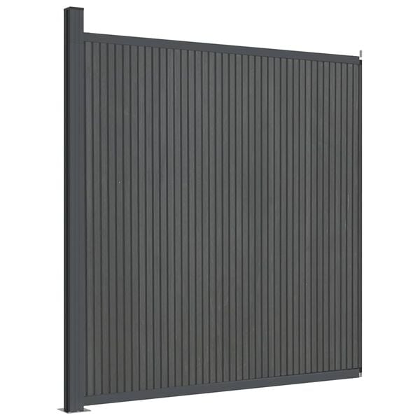 vidaXL Fence Panel WPC Grey 173x186 cm
