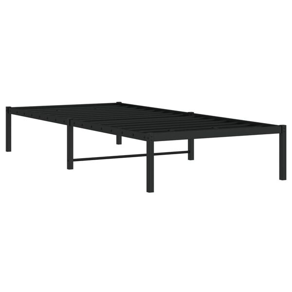 vidaXL Metal Bed Frame without Mattress Black 90x200cm