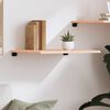 vidaXL Wall Shelf 60x50x2 cm Untreated Solid Wood Oak