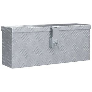 vidaXL Aluminium Box 48,5x14x20 cm Silver