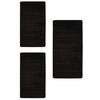 vidaXL Bed Carpets Shaggy High Pile 3 pcs Black