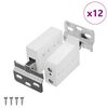 vidaXL Cabinet Hanging Bracket 12 pcs White 70 x 48 x 19 mm