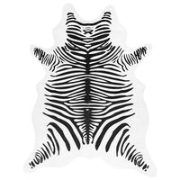 vidaXL Rug Black and White 120x170 cm Zebra Pattern Washable Anti Slip