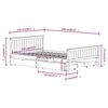 vidaXL Bed Frame without Mattress White Solid Wood Pine 140x200 cm